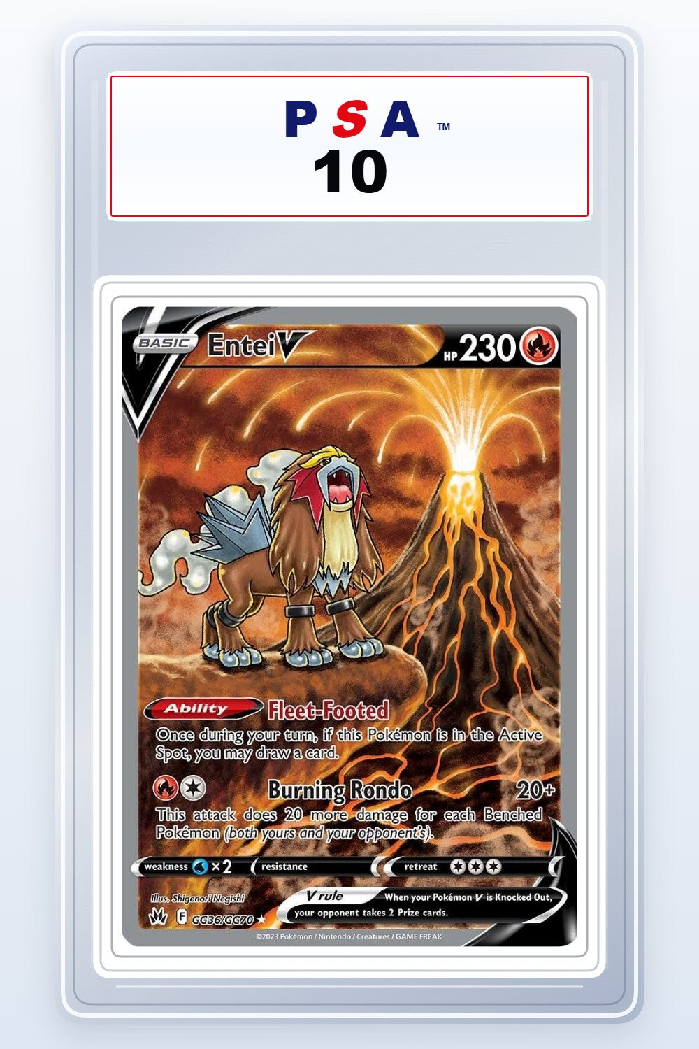 Entei V #GG36 PSA 10