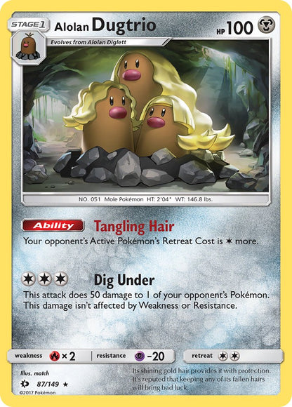 Alolan Dugtrio Sun & Moon 87
