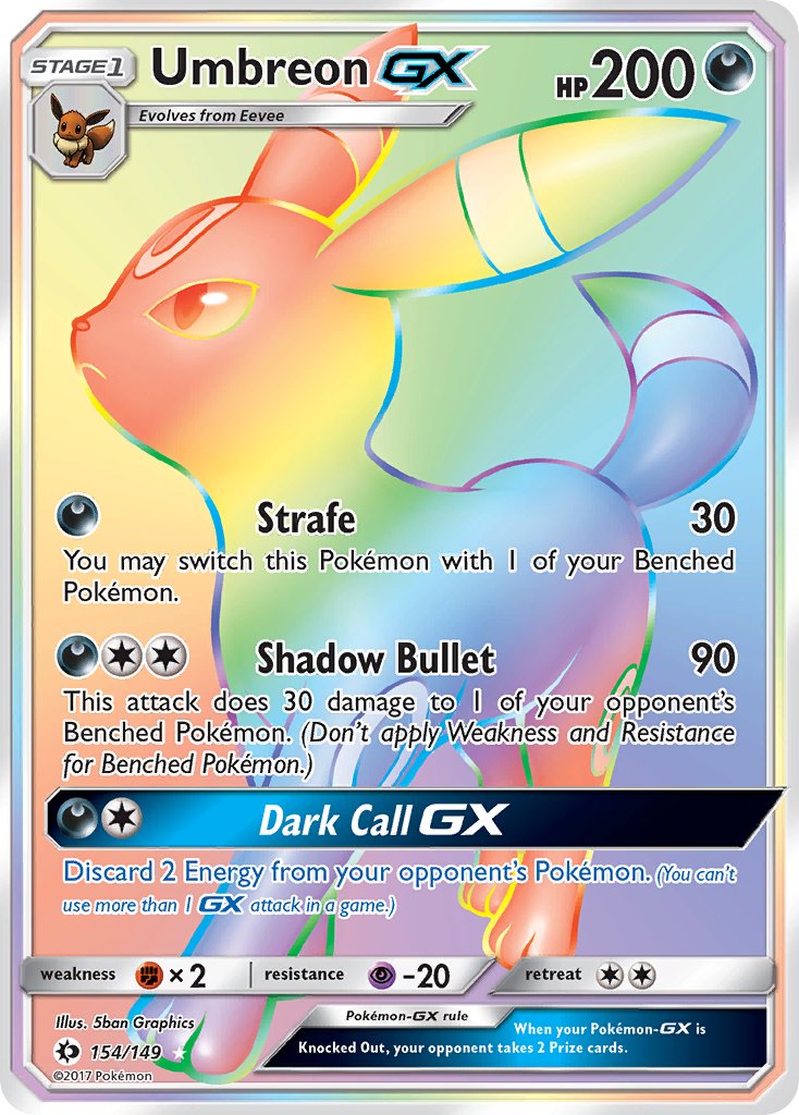 Umbreon GX Sun & Moon 154