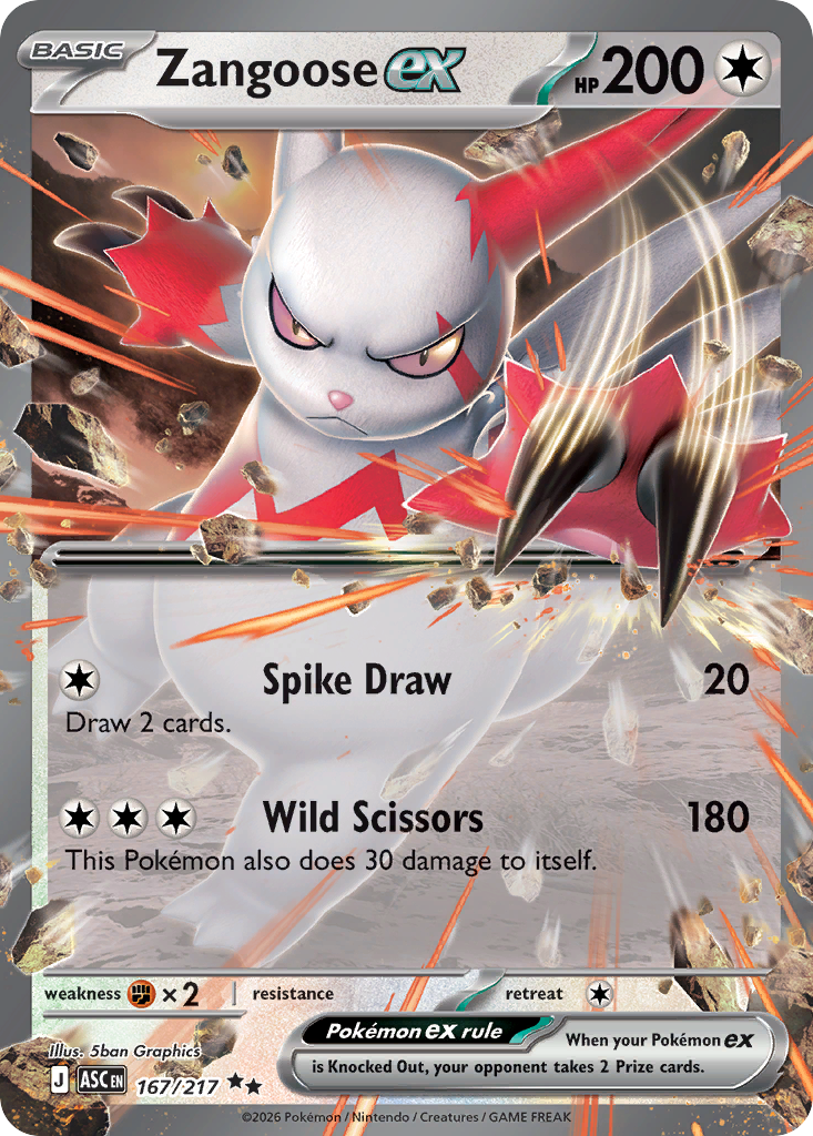 Zangoose ex Ascended Heroes 167