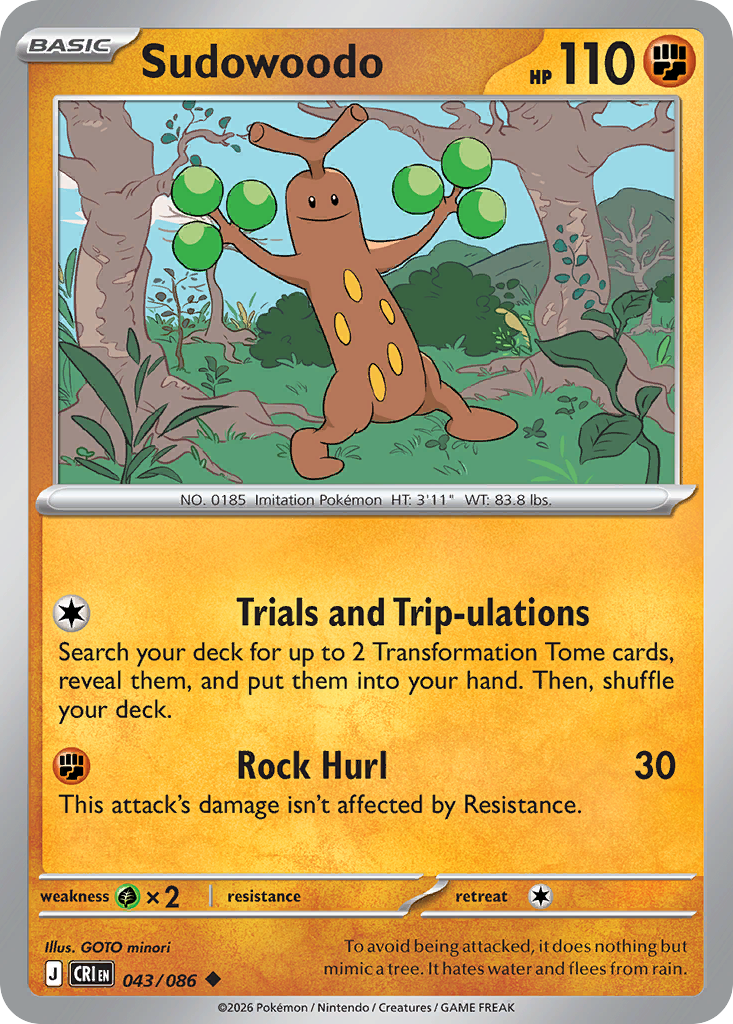 Sudowoodo Chaos Rising 43