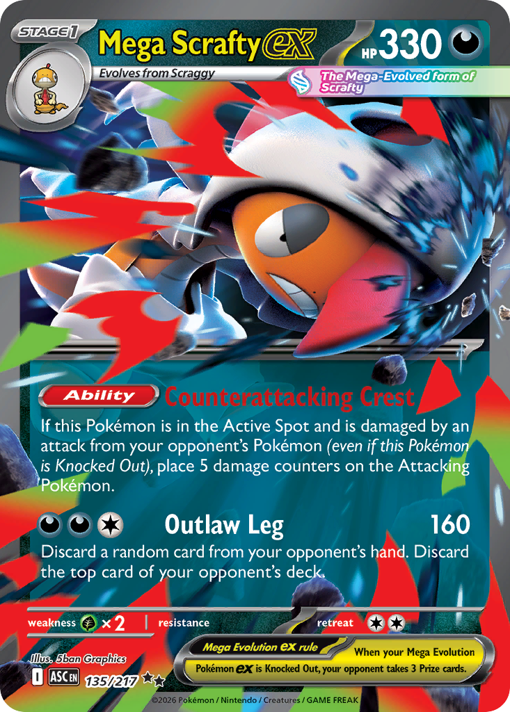 Mega Scrafty ex Ascended Heroes 135