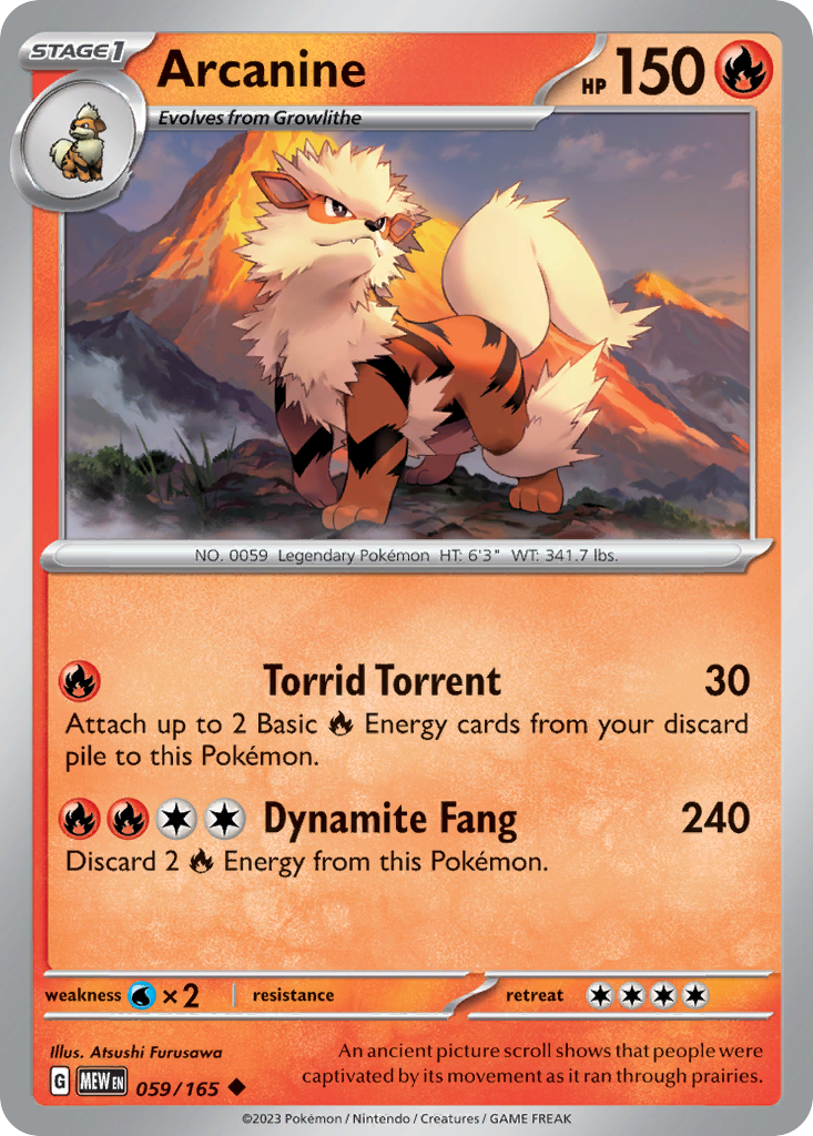 Arcanine Scarlet & Violet 151 59