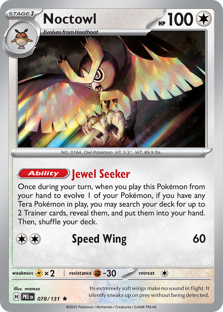 Noctowl Prismatic Evolutions 78